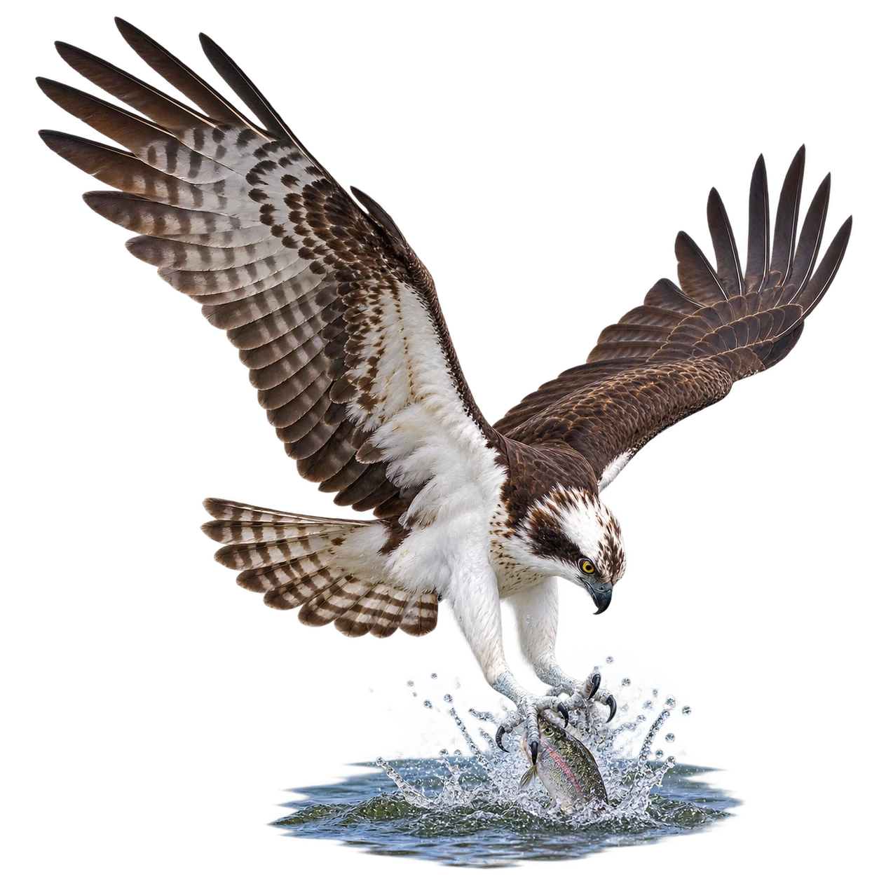 Osprey: Search flight · Fishing · Plunge-diving · Scavenging
