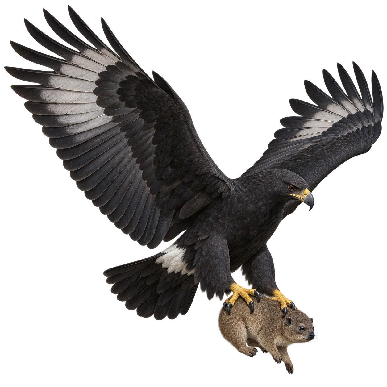 Verreaux's Eagle: Search flight · Ambush hunting · Cooperative hunting · Scavenging