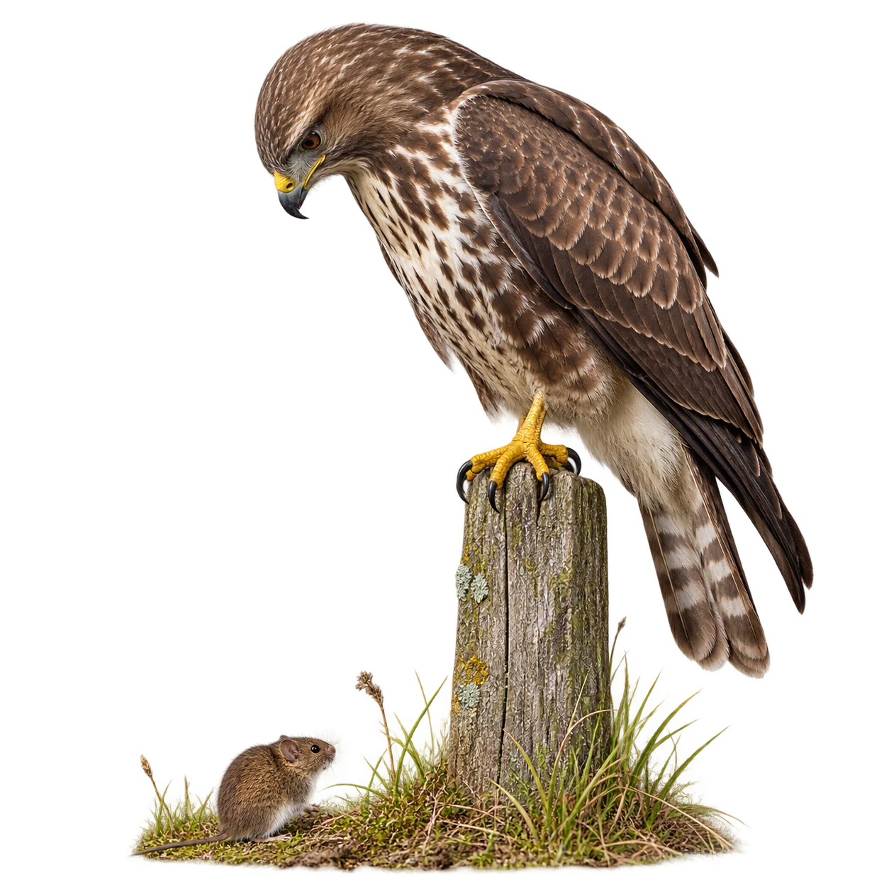 Common Buzzard: Perch hunting · Scavenging