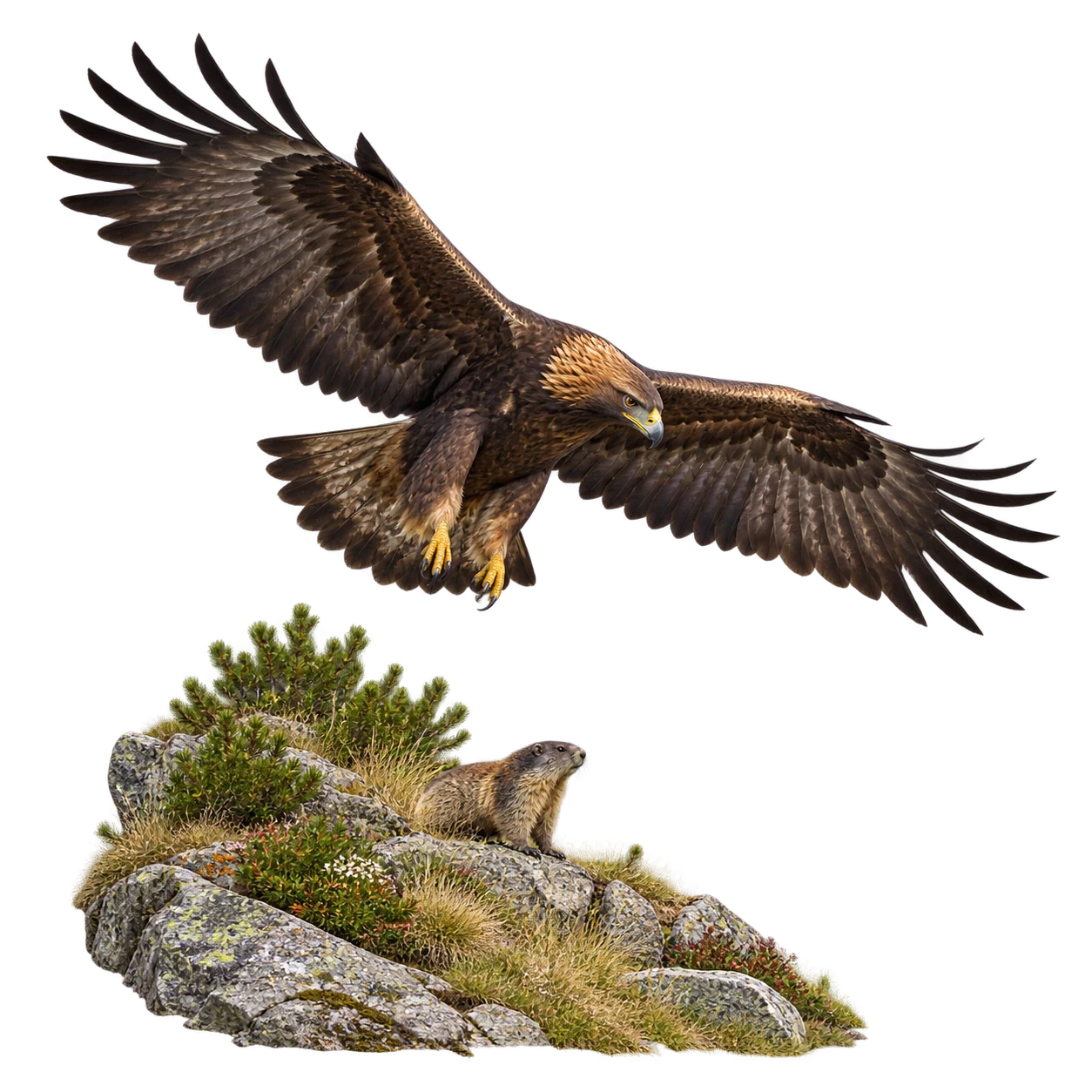Golden Eagle: Search flight · Scavenging